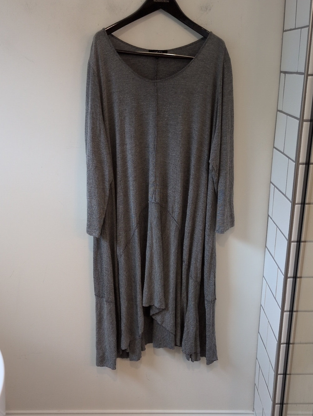 Comfy USA Lagenlook Oversized Stripe Tunic Shirt Dress 1X Artsy